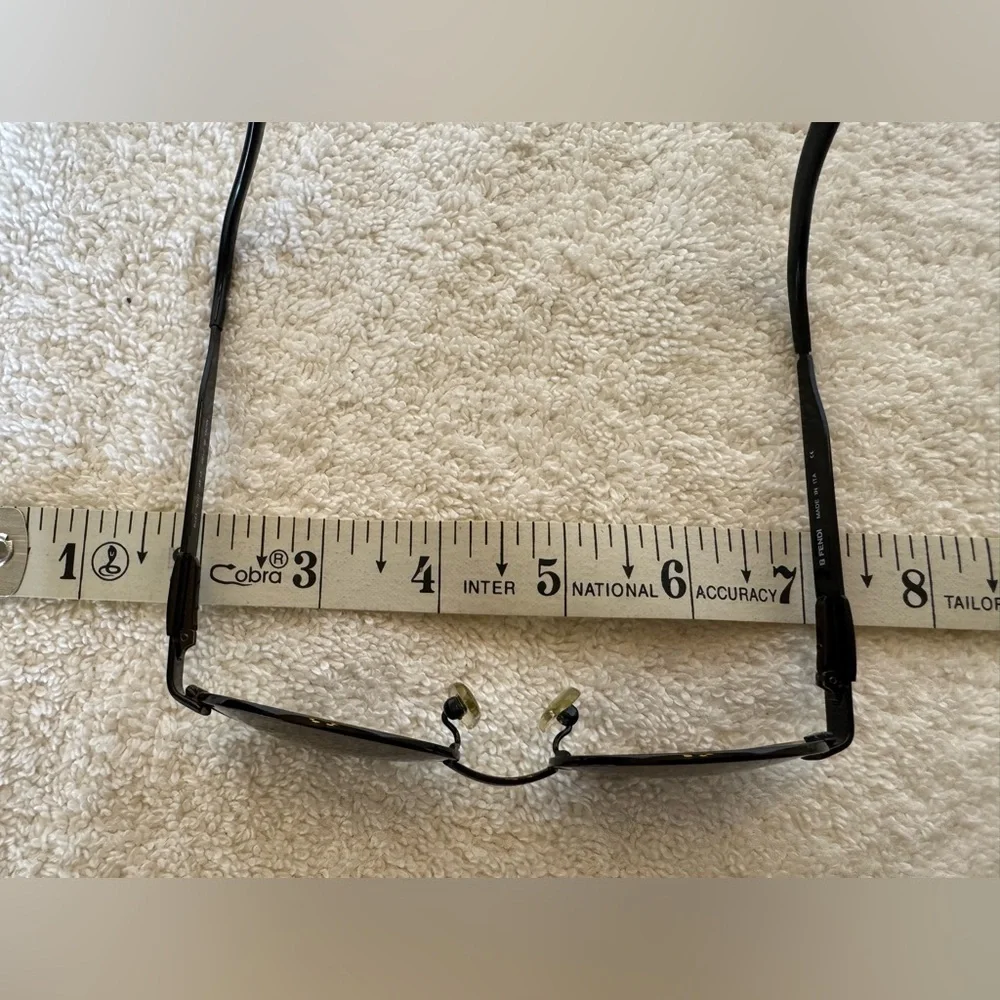 Fendi rare metal-framed sunglasses with a black oval design Mod SL 7132 - Picture 7 of 8